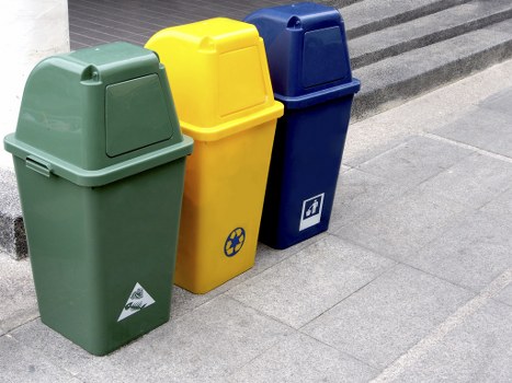 On-site waste segregation and labelled containers